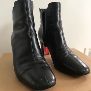 Christian Louboutin Booties size 36 6 black boots ankle leather red soles
